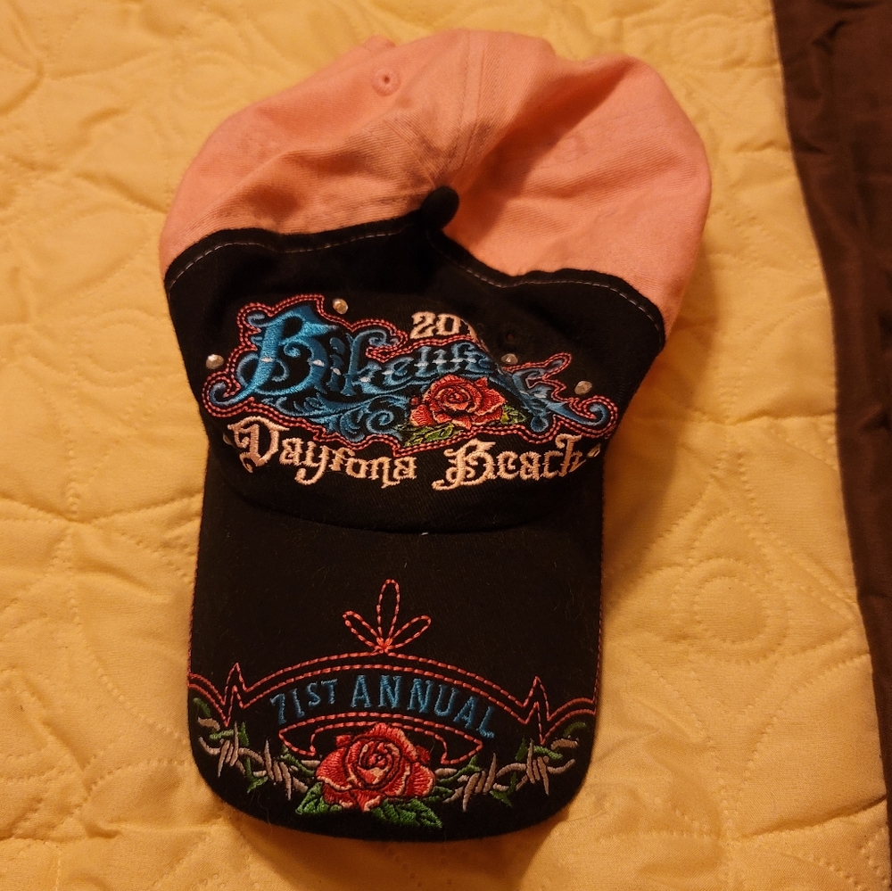2012 Daytona bike week pink and white hat